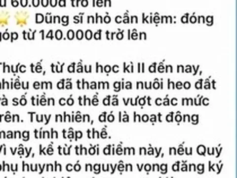 Đoạn tin nhắn đang khiến nhiều phụ huynh bức xúc: Ngay cả những điều nhỏ bé nhất cũng bị thương mại hóa thế này!