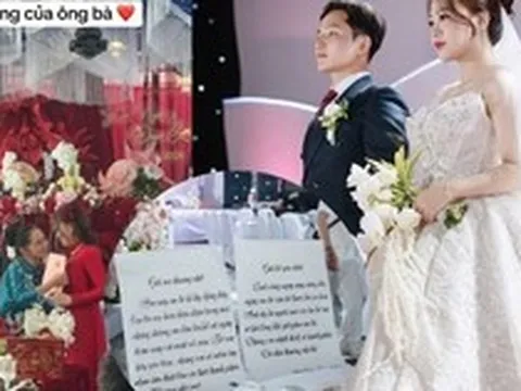 Đám cưới đặc biệt của cô dâu Hà Tĩnh: Ông bà trao vàng, sổ đỏ, giá trị nhất là 2 chiếc ghế trống và bức thư tay