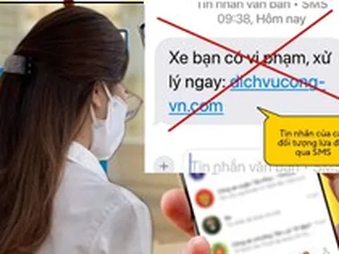 Công an phát thông báo tới những tài xế nhận được tin nhắn có nội dung sau