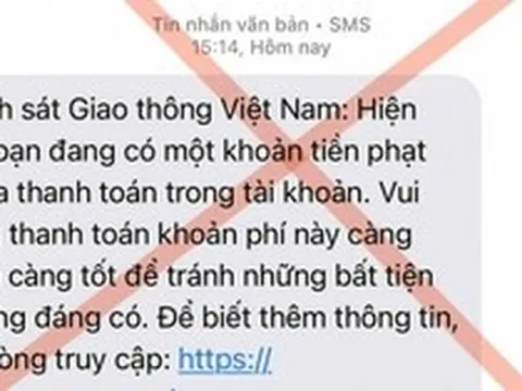 Tất cả người dân khi nhận được tin nhắn "phạt nguội" dạng này, cần xóa ngay lập tức