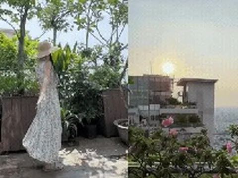 Khu vườn trên penthouse tầng 36, ngắm trọn Landmark 81: "Phú bà" thu đẫm trái ngọt hoa thơm