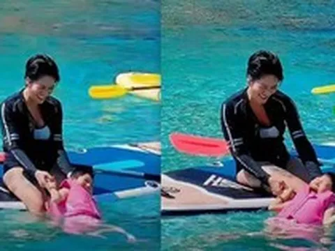 Nữ diễn viên Việt đưa con đi biển chơi mà hàng trăm người phải thốt lên: "Người mẹ vĩ đại"