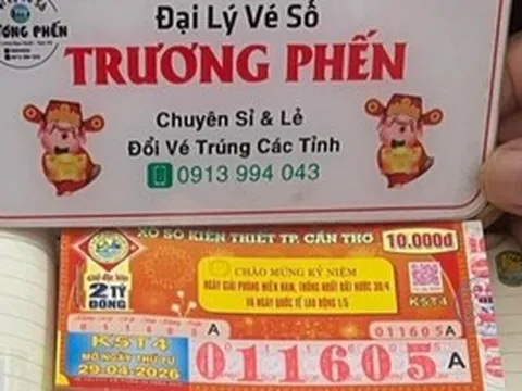 Sáng 30-4, xuất hiện nguyên cây 160 vé trúng xổ số miền Nam