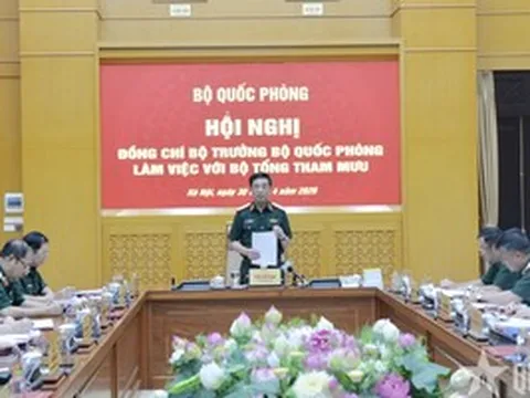 Đại tướng Phan Văn Giang làm việc về kế hoạch tác chiến "Vòm phòng không bền vững"