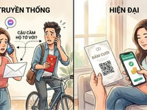 Mã QR ngân hàng trên thiệp cưới giúp khách đỡ phải 'gửi', có gì mà vô duyên?