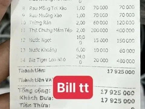 Vụ hóa đơn bữa ăn 18 triệu đồng ở Sầm Sơn: Người đăng bill bất ngờ vì bỗng nổi tiếng