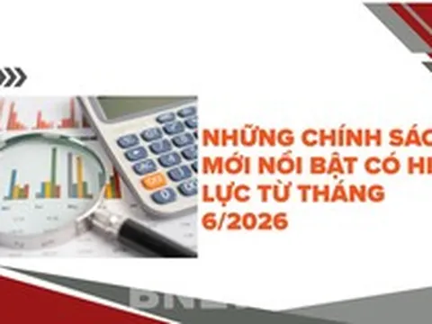 Nhiều chính sách kinh tế nổi bật có hiệu lực từ tháng 6/2026