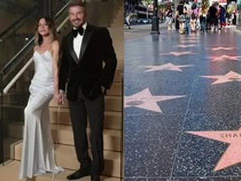 David Beckham đi vào lịch sử khi là cầu thủ đầu tiên được khắc tên trên Đại lộ Danh vọng Hollywood