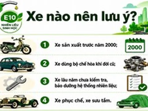 Loại xe nào cần lưu ý khi dùng xăng E10?