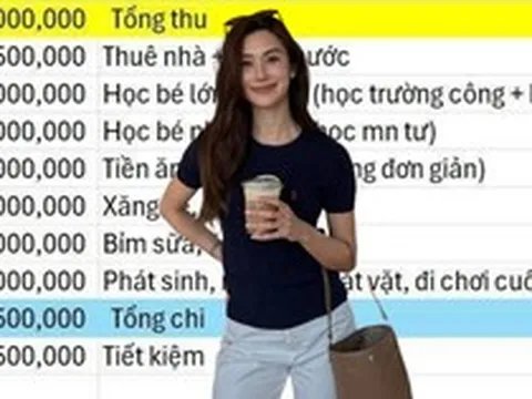 Bảng chi tiêu của mẹ 2 con ở Hà Nội được khen: Thuê nhà 7,5 triệu, đóng học 10 triệu vẫn dư 11,5 triệu/tháng