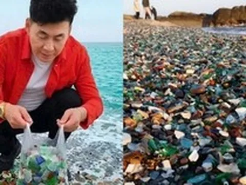 Đến "bãi biển thủy tinh" nổi tiếng nước Nga du lịch, nam ca sĩ Việt bị người dân nhắc nhở khi lấy đá về làm kỷ niệm