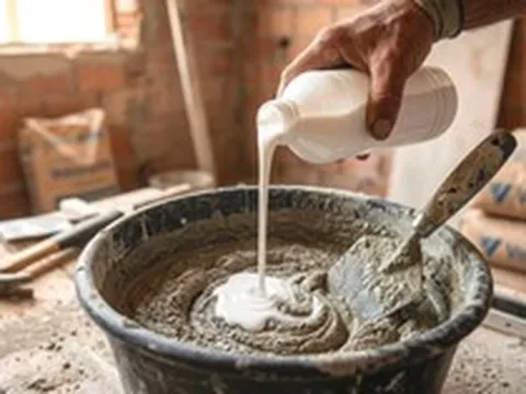 Lý do thợ xây thêm 'chất lỏng trắng' vào xi măng: Bí quyết chỉ người trong nghề mới thành thạo