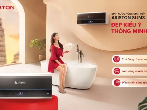ARISTON RA MẮT BÌNH NƯỚC NÓNG SLIM3 MỞ RA KỶ NGUYÊN THÔNG MINH TRONG KHÔNG GIAN PHÒNG TẮM